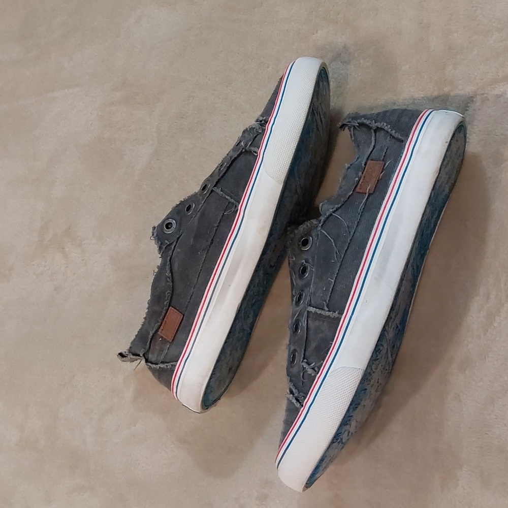 lowfish Malibu Play slip-on sneakers in light grey hipster smoked twill Size 10 - Picture 5 of 12